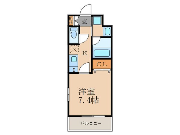 ﾍﾞﾗｼﾞｵ京都壬生WESTGATE（101）の物件間取画像